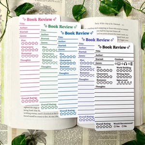 Book Review Bookmark | Single Sided Bookmark | Bookish Gifts for Readers