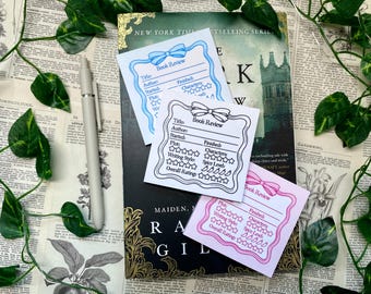 Book Review Sticky Notes, (3x3) Coquette Bow Reading Tracker Pad