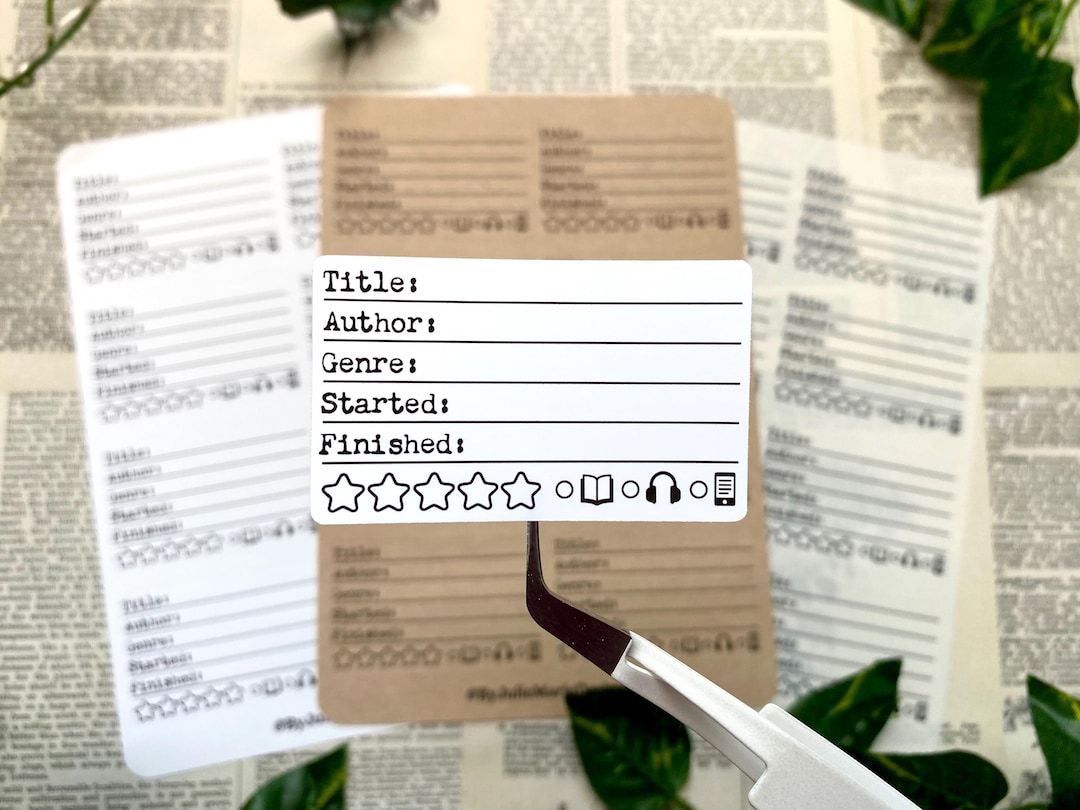 Literature Review Stickers Mini Book Review Sticker Sheet, Book Rating Headers, Journaling ...