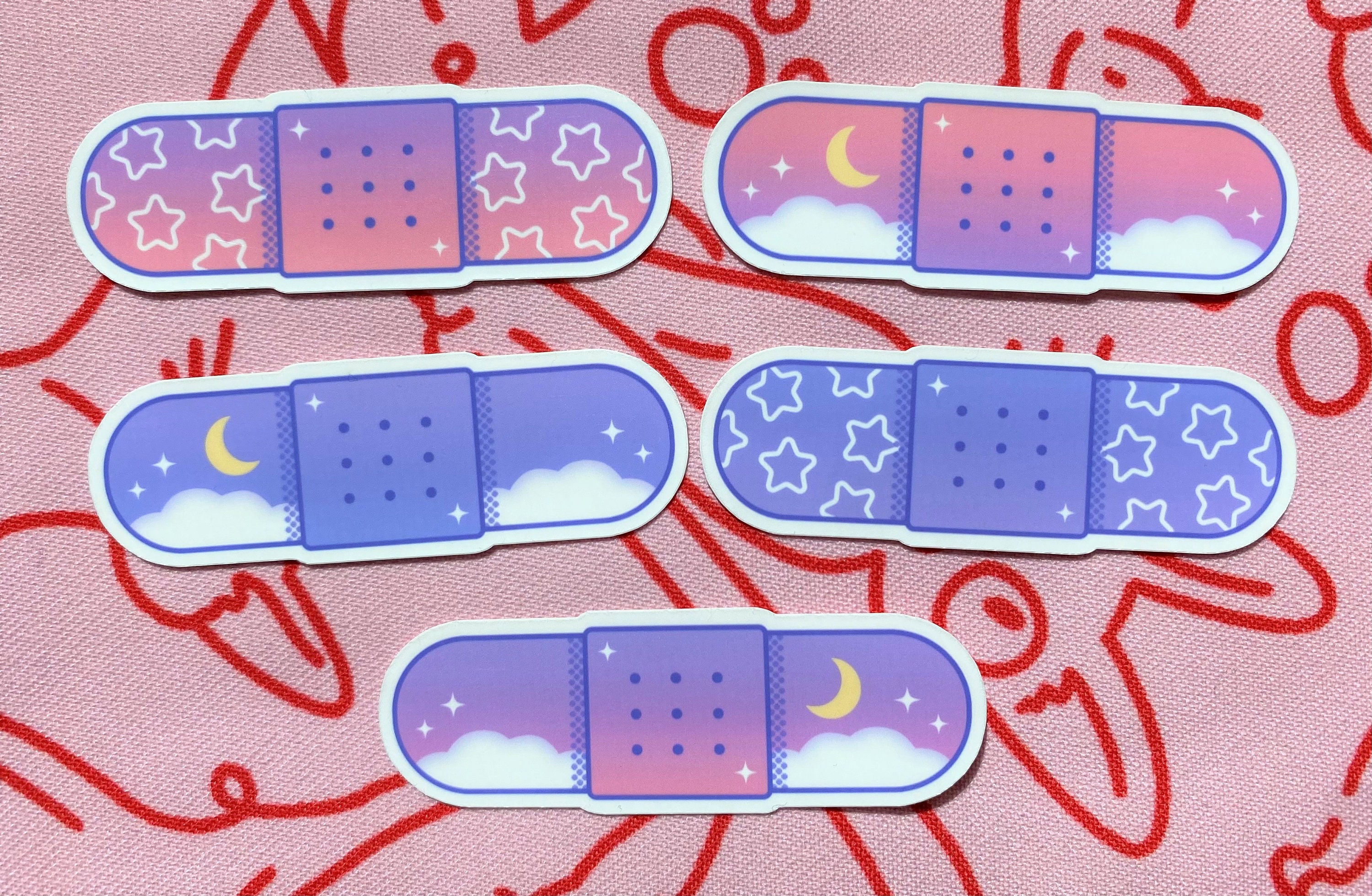 First Aid Sticker Moon Moon & Stars Bandage Stickers | Cute Planner Stickers (5-pack) - Etsy
