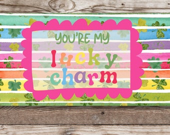 St Patricks Day Treat Bag Topper, Printable Cookie Bag Topper , Digital Goodie bag Topper, Cookie Packaging, Party Favor topper, rainbow