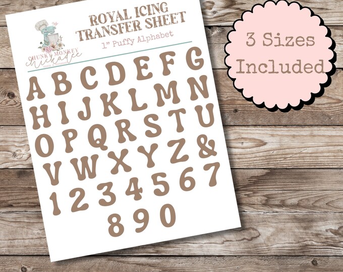 Alphabet Royal Icing Transfer Sheet, Royal Icing Template, Royal Icing ...