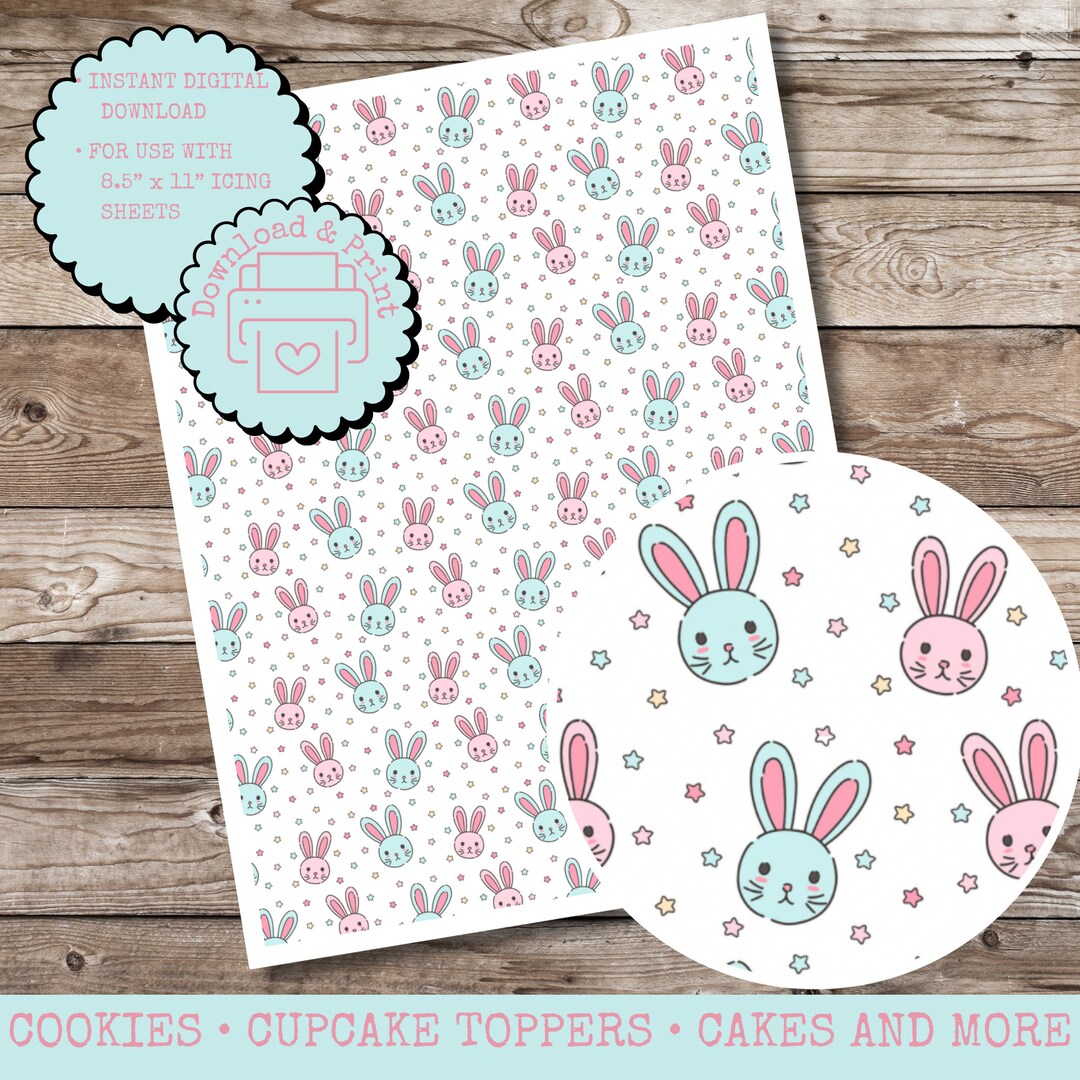 Easter Edible Icing Digital Download, Printable Icing Sheet File ...