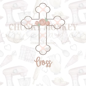 Cross Cookie Cutter STL, Cookie Cutter, STL file, Digital Download, Multiple Sizes, Digital, Easter, Religious, Easter Cross