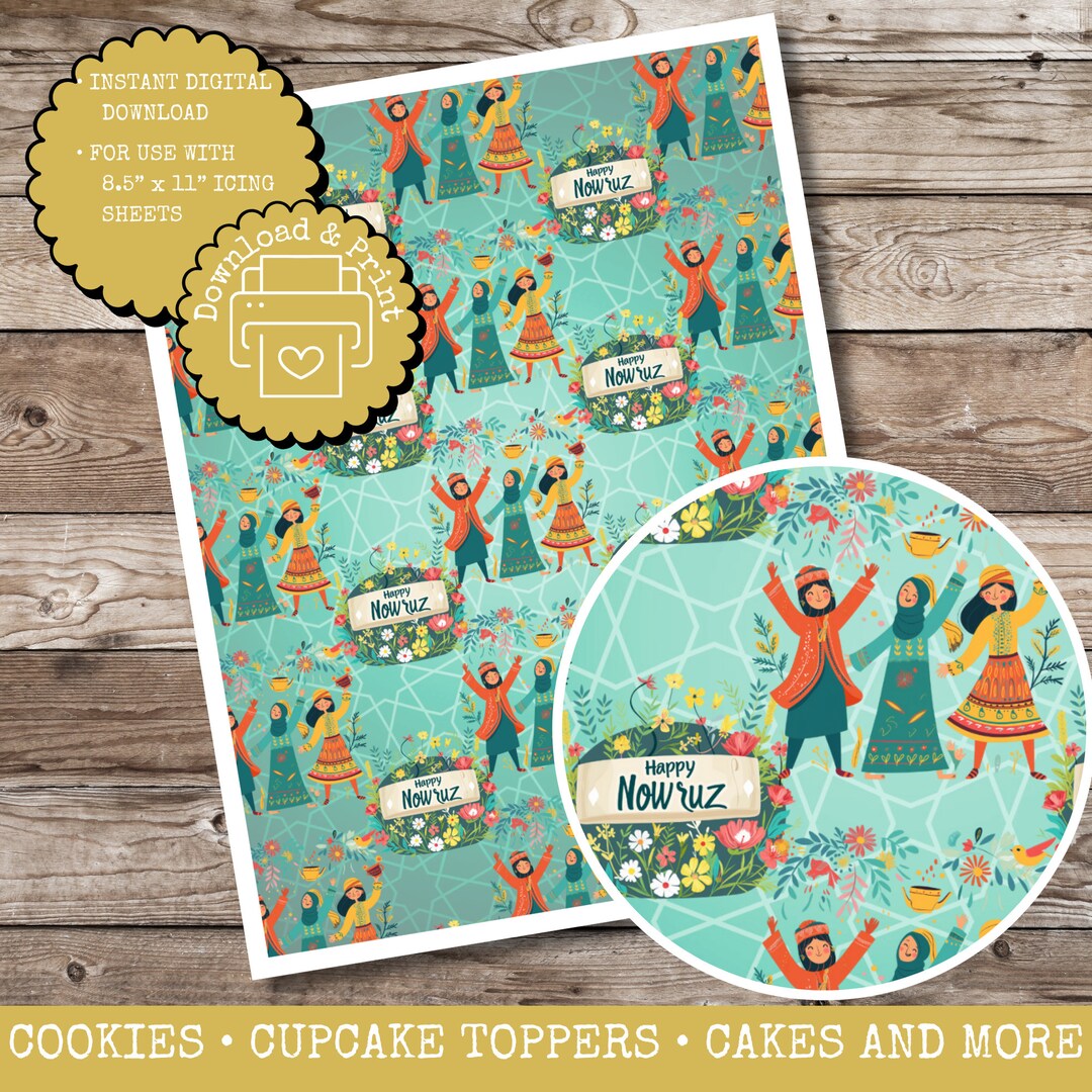 Nowruz Edible Icing Digital Download, Printable Icing Sheet File ...