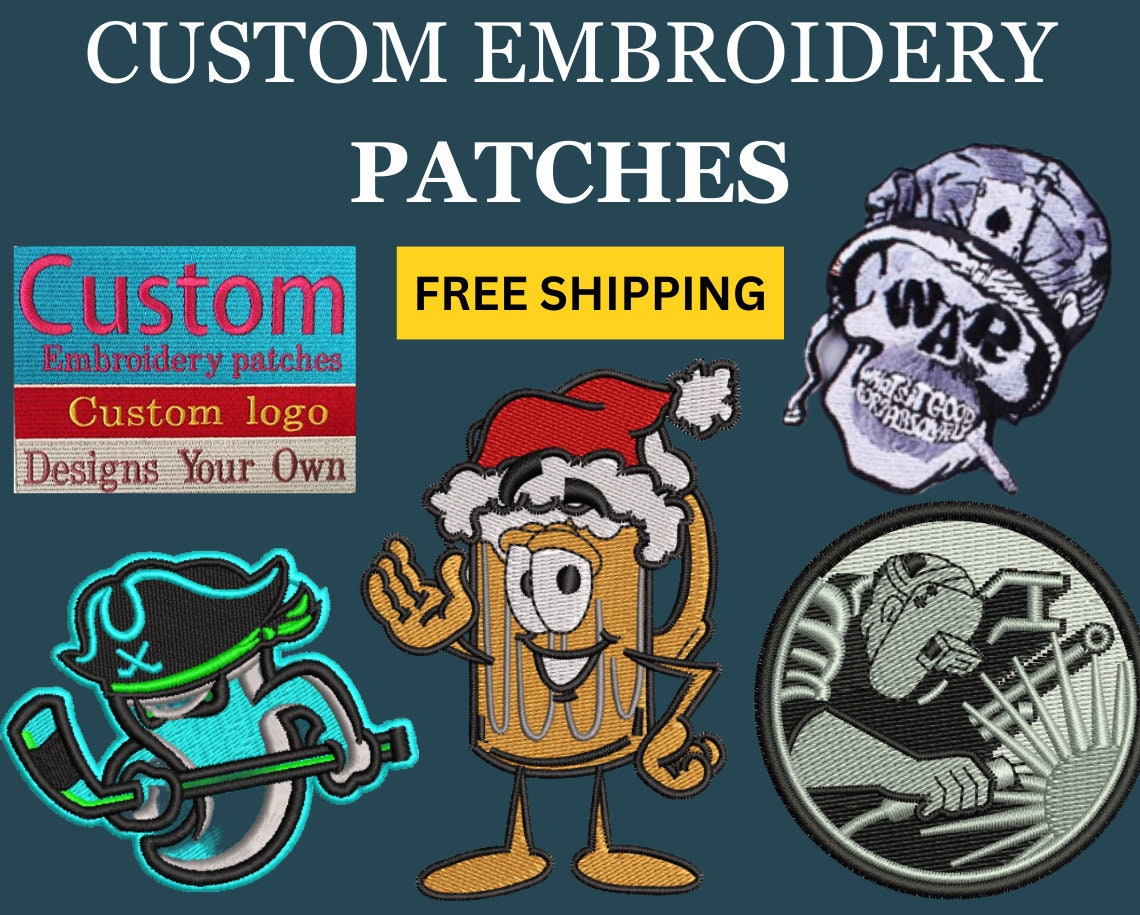 Custom Embroidery Patches , Custom Logo Patches , Custom Iron On Velcro ...