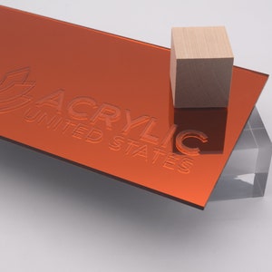 Acrylic Sheet 1/8&quot; Copper Mirror #1119 - Plexiglass Plastic Acrylic sheet (DIY, Craft, Glowforge, Laser Cutting, CNC,...)
