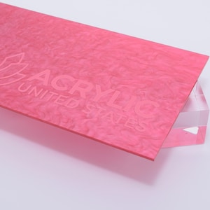 Acrylic Sheet 1/8" Pearl Pink Glossy - Plexiglass Plastic Acrylic sheet (DIY, Craft, Glowforge, Laser Cutting, CNC,...)