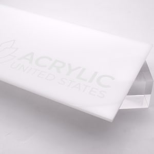 May include: White acrylic sheet with the text "ACRYLIC UNITED STATES" printed on it.