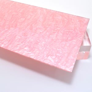 Acrylic Sheet 1/8" Pearl Light Pink Glossy - Plexiglass Plastic Acrylic sheet (DIY, Craft, Glowforge, Laser Cutting, CNC,...)