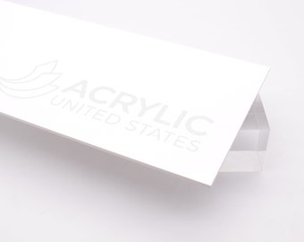Acrylic Sheet 1/8"-1/4" Frosted P95 White #7508 - Plexiglass Plastic Acrylic sheet (DIY, Craft, Glowforge, Laser Cutting, CNC,...)