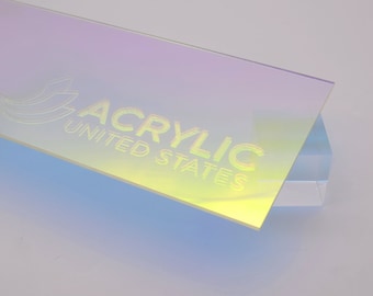 Acrylic Sheet 1/8" Radiant Iridescent - Plexiglass Plastic Acrylic sheet (DIY, Craft, Glowforge, Laser Cutting, CNC,...)