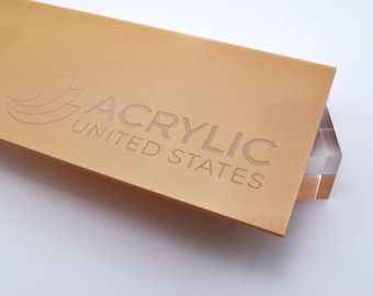 1/8" Gold Powder Glitter Two-Sided Acrylic Sheet - Plexiglass Plastic Acrylic sheet (DIY, Craft, Glowforge, Laser Cutting, CNC,...)