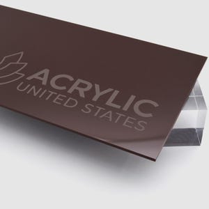 Acrylic Sheet 1/8&quot; Brown Opaque #2418 - Plexiglass Plastic Acrylic sheet (DIY, Craft, Glowforge, Laser Cutting, CNC,...)