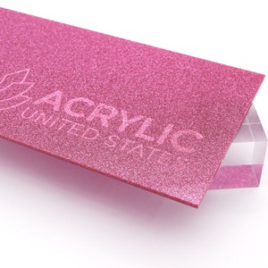 Acrylic Sheet 1/8&quot; Purple Glitter Two-Sided - Plexiglass Plastic Acrylic sheet (DIY, Craft, Glowforge, Laser Cutting, CNC,...)