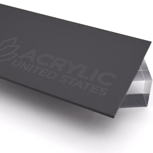 Acrylic Sheet 1/8&quot;-3/16&quot;-1/4&quot; Black #M2025 Frosted P95 - Plexiglass Plastic Acrylic sheet (DIY, Craft, Glowforge, Laser Cutting, CNC,...)