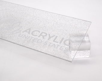 Lámina acrílica de 1/8" transparente brillante - Lámina acrílica de plástico plexiglás (bricolaje, manualidades, Glowforge, corte láser, CNC,...)