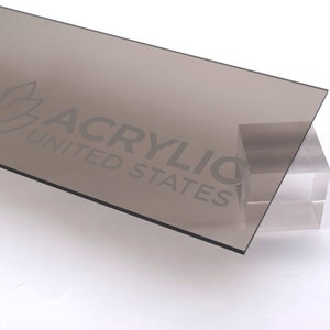 Acrylic Sheet 1/8&quot; Bronze Transparent #2404 - Plexiglass Plastic Acrylic sheet (DIY, Craft, Glowforge, Laser Cutting, CNC,...)