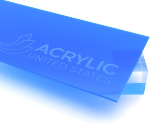 Acrylplatte 1/8 Zoll Light Blue Translucent #2051 - Plexiglas Kunststoff Acrylplatte (DIY, Craft, Glowforge, Laser Cuts, CNC,...)