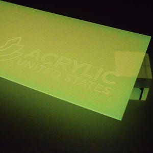 Acrylic Sheet 1/8&quot; Orange Glow in the Dark Translucent - Plexiglass Plastic Acrylic sheet (DIY, Craft, Glowforge, Laser Cutting, CNC,...)