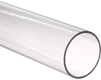 Tubo acrílico transparente de 1/2" de diámetro exterior x 1/4" de diámetro interior - Tubo acrílico de plástico plexiglás (bricolaje, manualidades, Glowforge, corte láser, etc.)