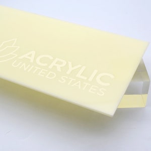 Acrylic Sheet 1/8&quot; Ivory Translucent #2146 - Plexiglass Plastic Acrylic sheet (DIY, Craft, Glowforge, Laser Cutting, CNC,...)