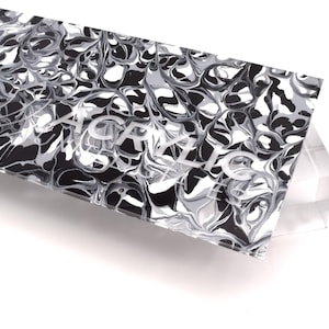 Acrylic Sheet 1/8" Marble Swirl Black Transparent - Plexiglass Plastic Acrylic sheet (DIY, Craft, Glowforge, Laser Cutting, CNC,...)