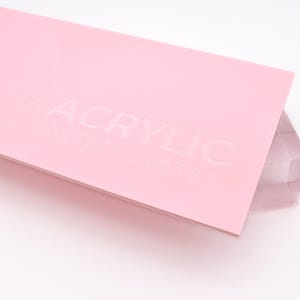 Acrylic Sheet 1/8&quot; Light Pink - Plexiglass Plastic Acrylic sheet (DIY, Craft, Glowforge, Laser Cutting, CNC,...)