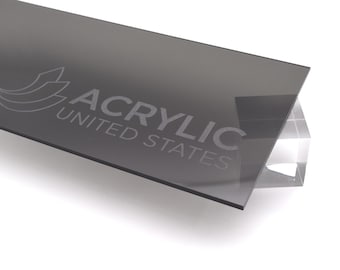 Acrylic Sheet 1/8" Dark Gray Transparent #2074 - Plexiglass Plastic Acrylic sheet (DIY, Craft, Glowforge, Laser Cutting, CNC,...)