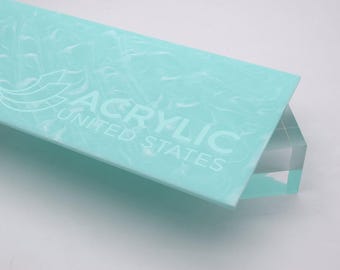 Acrylic Sheet 1/8" Wavy Green Glossy Marble - Plexiglass Plastic Acrylic sheet (DIY, Craft, Glowforge, Laser Cutting, CNC,...)