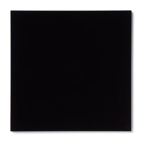 PLEXIGLASS ACRYLIC SHEET BLACK OPAQUE #2025 1/8 X 6 X 6