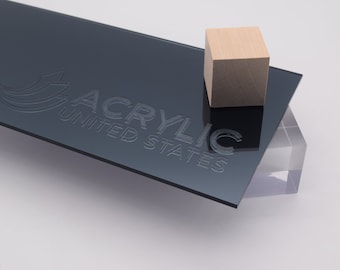 Acrylic Sheet 1/8" Gray Mirror #1050 - Plexiglass Plastic Acrylic sheet (DIY, Craft, Glowforge, Laser Cutting, CNC,...)
