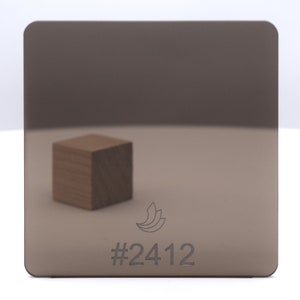 Acrylic Sheet 1/8&quot; Light Bronze Transparent #2412 - Plexiglass Plastic Acrylic sheet (DIY, Craft, Glowforge, Laser Cutting, CNC,...)