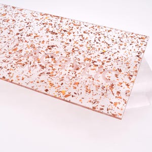 Acrylic Sheet 1/8&quot; Holographic Orange Flakes - Plexiglass Plastic Acrylic sheet (DIY, Craft, Glowforge, Laser Cutting, CNC,...)