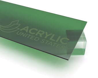Acrylic Sheet 1/8" Green Transparent #2092 - Plexiglass Plastic Acrylic sheet (DIY, Craft, Glowforge, Laser Cutting, CNC,...)