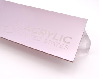 Lámina acrílica de 1/8" color oro rosa metalizado, doble cara (bricolaje, manualidades, Glowforge, corte láser, CNC,...)