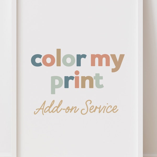 Custom Print, Color My Print, Color Match, Personalized Print, Personalized Home Decor, Personalized Nursery Decor, Custom Order