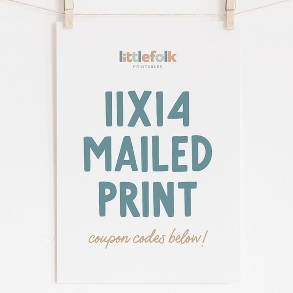 11x14 Print, Shipped prints from Little Folk Printables, High-Quality 11x14 Print Mailed Directly to You