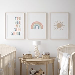 pastel rainbow nursery decor