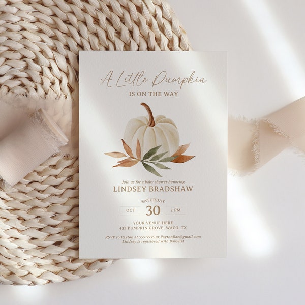 Little Pumpkin Baby Shower Invitation Etsy Little Pumpkin Baby Shower Invitation Etsy