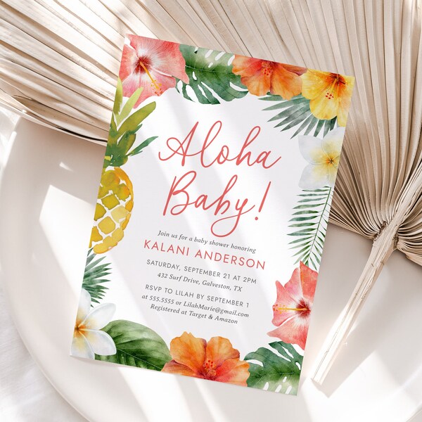 Luau Baby Shower - Etsy