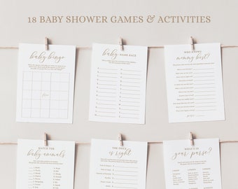 Editable Baby Shower Games, Baby Shower Games Bundle, Baby Shower Activities, Printable Baby Shower Games, DIGITAL DOWNLOAD