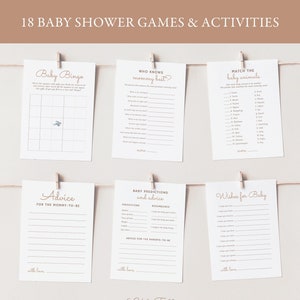 Editable Airplane Baby Shower Games, Printable Baby Shower Games Bundle, Baby Shower Activities, DIGITAL DOWNLOAD