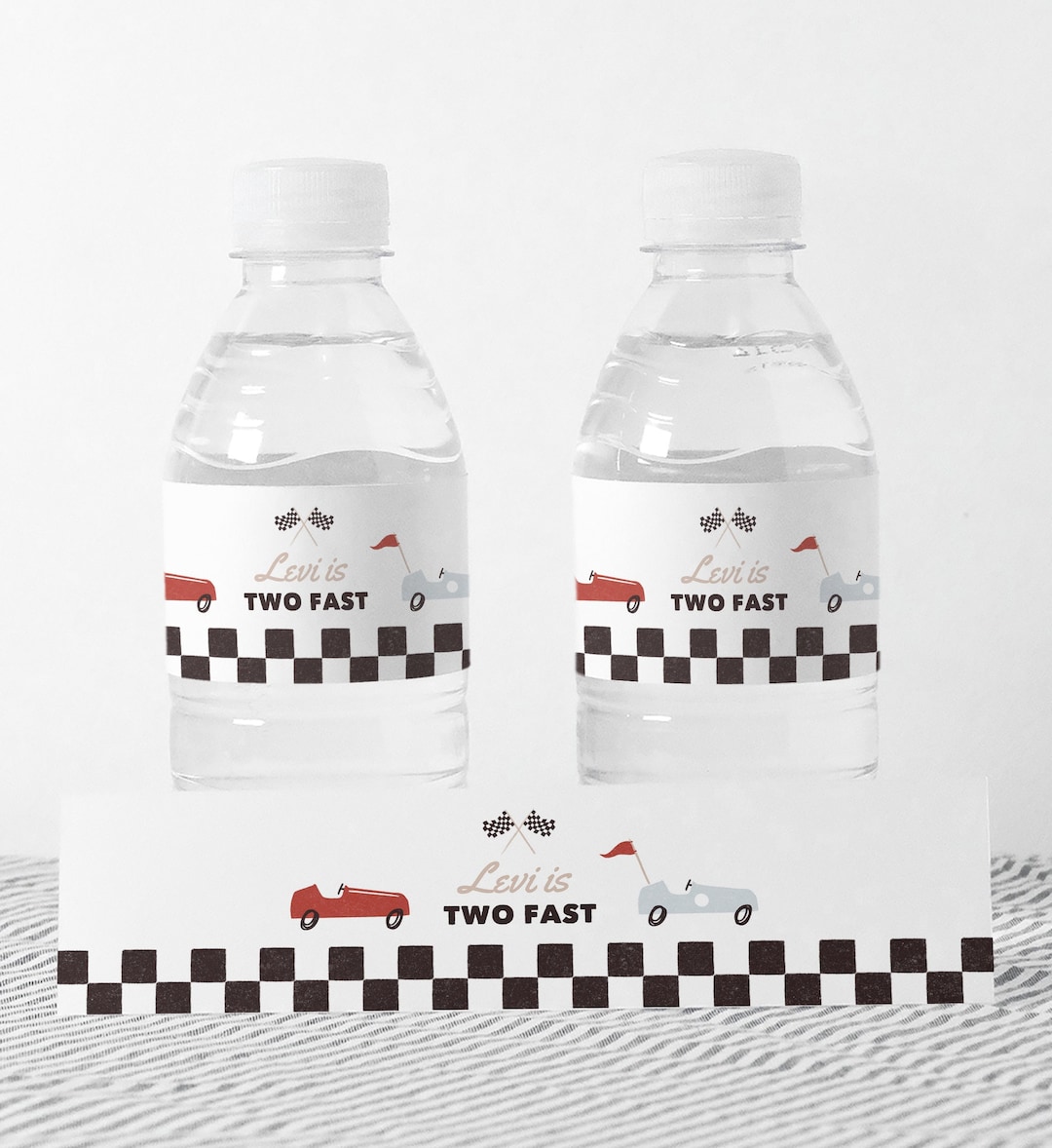 100 Race Car Kids Party Water Bottle Labels Birthday Decor Party Easy To Use