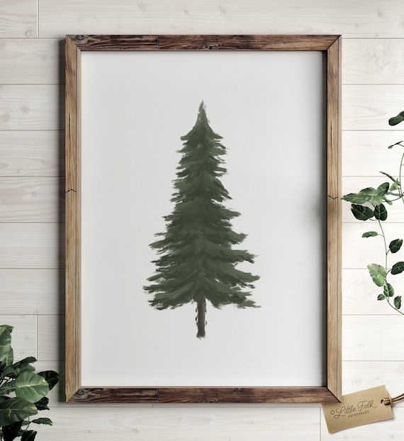 Pine Tree Print, Woodland Nursery Decor, Forest Nursery, Printable Wall Art, Boys Bedroom Decor, DIGITAL DOWNLOAD
