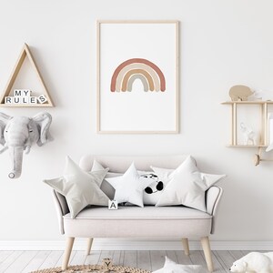 Terracotta Rainbow Print, Boho Nursery Decor, PRINTABLE Rainbow Wall Art, Kids Room Decor, DIGITAL DOWNLOAD image 4
