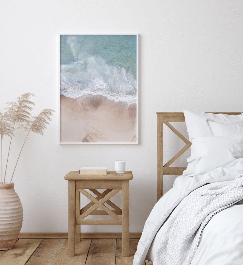 Pastel Beach Print Aerial Beach Photography Printable Beach Etsy