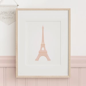 Eiffel Tower Print, French Inspired Nursery Decor, Girls Room Decor, PRINTABLE Paris Wall Art, Travel Nursery Decor, DIGITAL DOWNLOAD