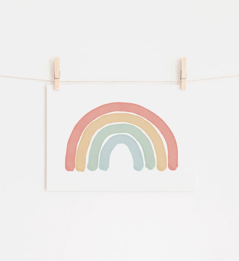 Rainbow Wall Art Rainbow Nursery Decor Printable Wall Art Etsy