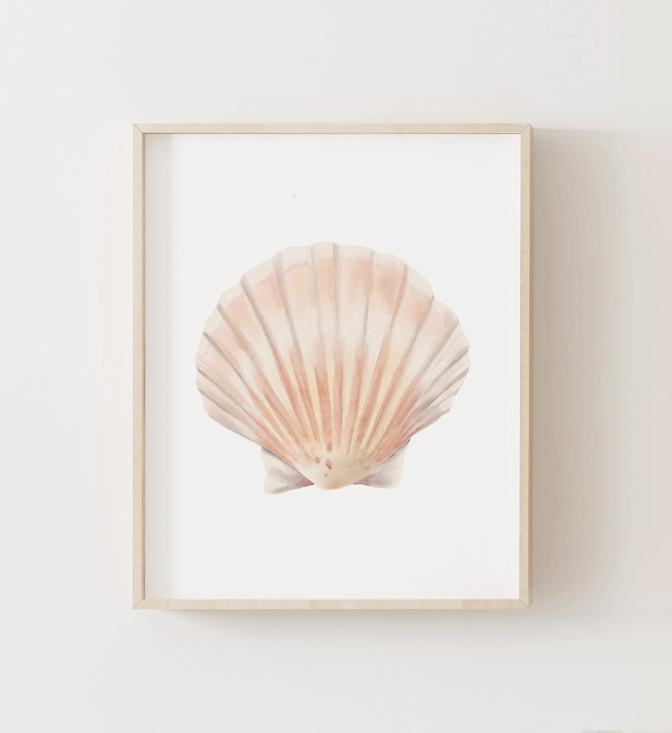 Sea Shell Print, Beach Nursery Decor, PRINTABLE Watercolor Sea Shell ...